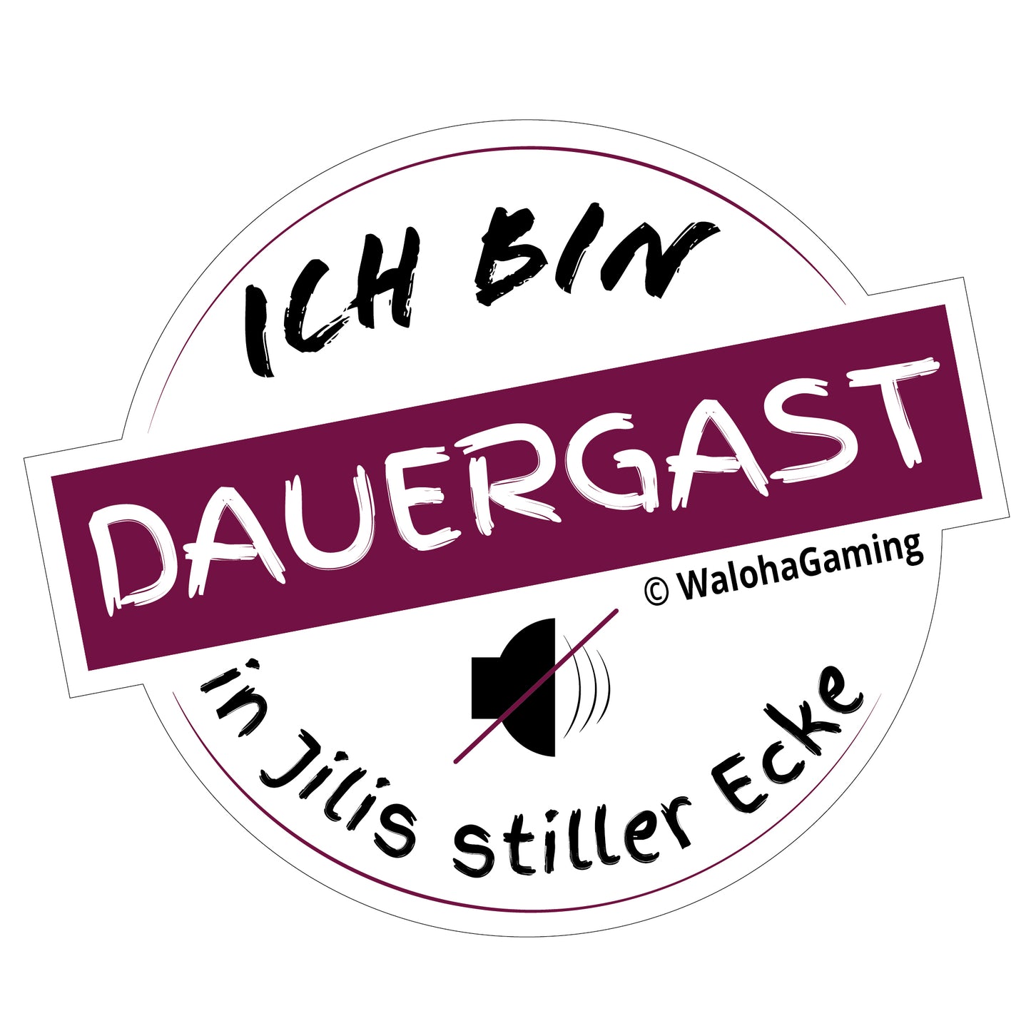 Unisex T-Shirt Schwarz – „Ich bin Dauergast in Jilis stiller Ecke“